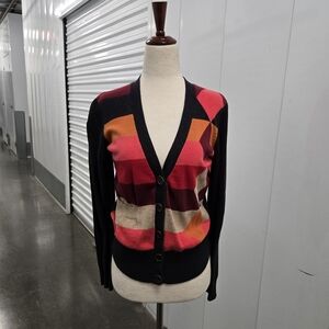 Cabi Geo Colorblock Button Front Cardigan XS – 100% Cotton